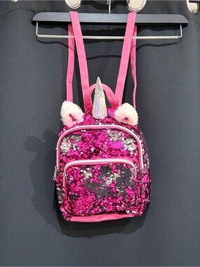 Kids Sequin Unicorn Mini Backpack - Pink